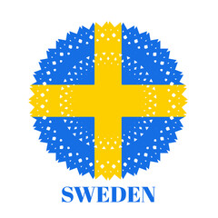 Sweden flag with elegant medal ornament concept