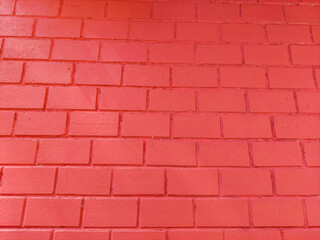 Fototapeta na wymiar perspective shifted red brick wall
