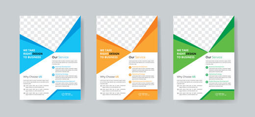 Business flyer template vector design, Flyer Template Geometric shape used for business layout design Template 