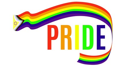 logo for an event of love and pride. flat style