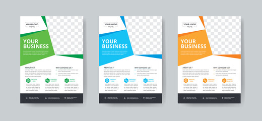 Business flyer template vector design, Flyer Template Geometric shape used for business layout design Template 