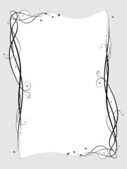 grapes frame intertwining plants. sketch doodle