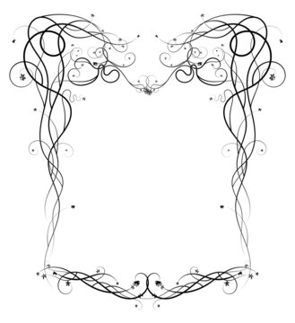 baroque frame with grapes sketch new style doodle