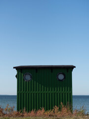 Green Beach House in Ærøskøbing on the island of Ærø or Aroe in Denmark.