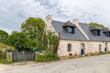 Fototapeta na wymiar Brittany, Ile aux Moines island in the Morbihan gulf, typical house in the village