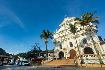 Fototapeta na wymiar Angostura, Antioquia. Colombia - September 26, 2021. The parish of San José de Angostura was erected on October 22, 1822