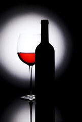 glass of red wine on a dark background2