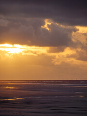 Sonnenuntergang am Strand von Juist