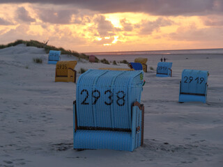 Sonnenuntergang am Strand von Juist