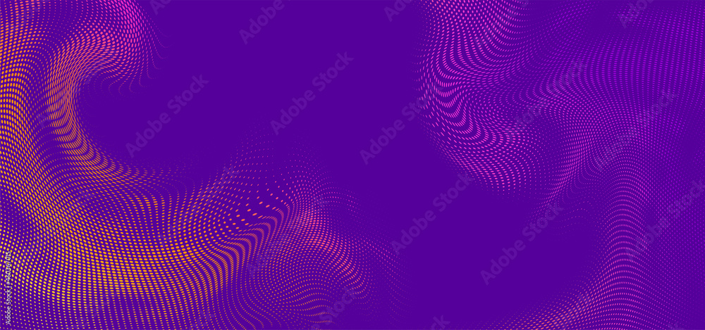 Aufkleber Abstract vector background. Halftone gradient gradation. Vibrant texture. Smoke effect. Retro design.