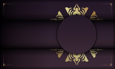 Burgundy background with greek gold pattern for design under your text