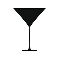 Vector illustration. Wine and cocktail glass isolated icon.