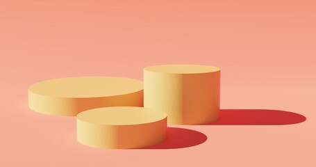 The podium is realistic. 3d rendering.