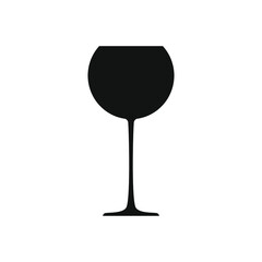 Vector illustration. Wine and cocktail glass isolated icon.