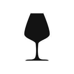 Vector illustration. Wine and cocktail glass isolated icon.