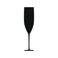 Vector illustration. Wine and cocktail glass isolated icon.
