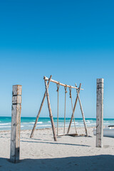 beach chair on the beach