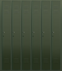 School Locker with six doors, vector illustration