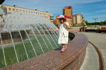 girl walking on the bridge