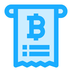 bitcoin bill icon illustration