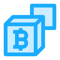 bitcoin blockchain icon illustration