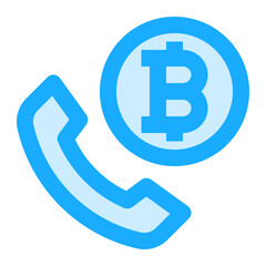bitcoin call icon illustration