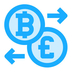 bitcoin exchange icon illustration