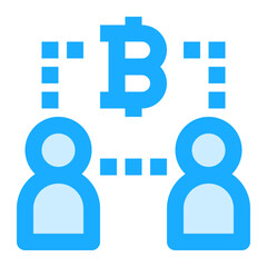 bitcoin investor icon illustration