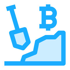 Obraz premium bitcoin mining icon illustration
