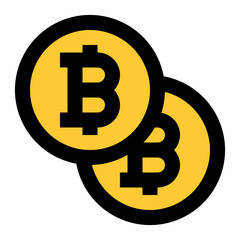 bitcoin coin icon illustration