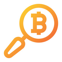 bitcoin search icon illustration