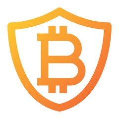 bitcoin security icon illustration