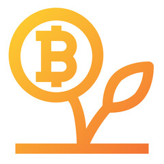 bitcoin investment icon illustration