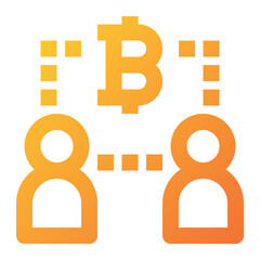 bitcoin investor icon illustration
