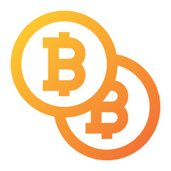 bitcoin coin icon illustration
