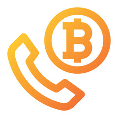 bitcoin call icon illustration