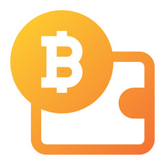 bitcoin wallet icon illustration