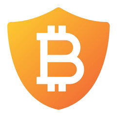 Fototapeta premium bitcoin security icon illustration
