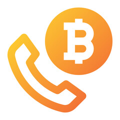 bitcoin call icon illustration