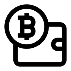 bitcoin wallet icon illustration