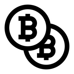 bitcoin coin icon illustration