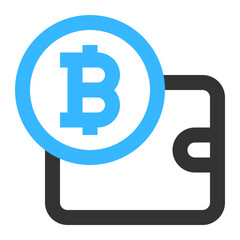 Obraz premium bitcoin wallet icon illustration
