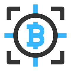 bitcoin target icon illustration