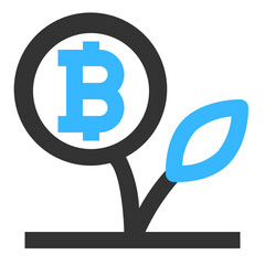bitcoin investment icon illustration