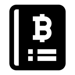 bitcoin book icon illustration