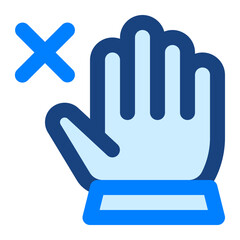 prohibited touch icon illustration