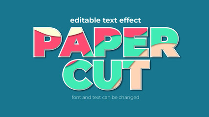 Papercut editable text effect. 