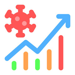 coronavirus analytics icon illustration