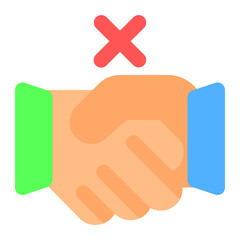 no handshake icon illustration