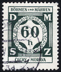 Postage stamps of the Morava. Stamp printed in the Morava. Stamp printed by Morava.